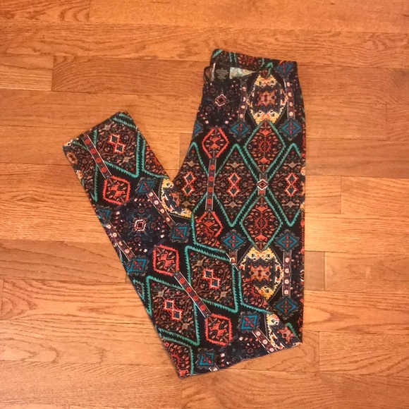 Women’s Boho Geometric Print Leggings Size Small - Picture 1 of 6